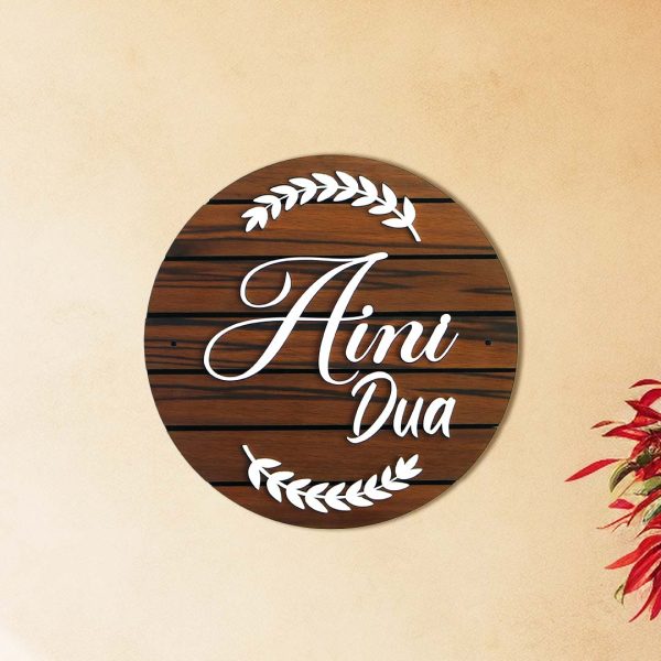 Round Shape Acrylic House Name Board