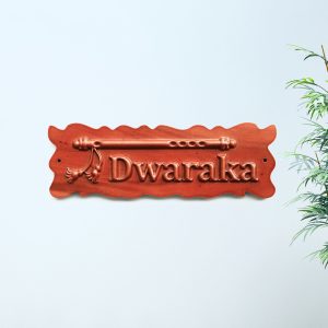 wooden house name board